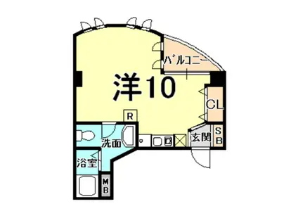 エレガンス西宮(ワンルーム/5階)の間取り写真