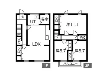 アーバンコート(3LDK/1階)の間取り写真