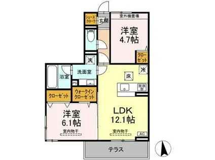 GARDEN蔵(2LDK/1階)の間取り写真