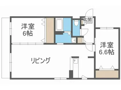 S.T.COLLINE(2LDK/2階)の間取り写真