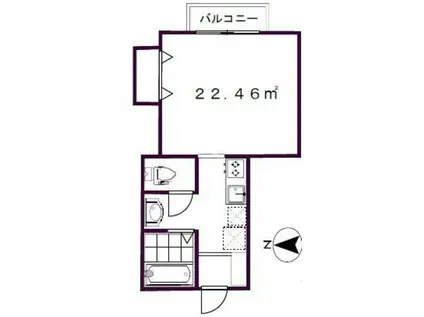 メープルハイツ(1K/3階)の間取り写真