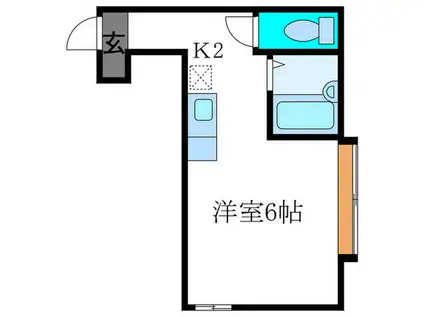 ルアナ京都下鴨(1K/3階)の間取り写真