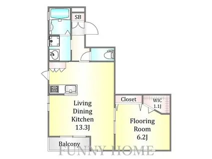 AZALEA COAT(1LDK/3階)の間取り写真