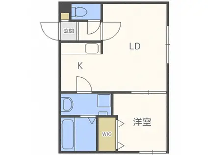 ANGE-OR(1LDK/2階)の間取り写真