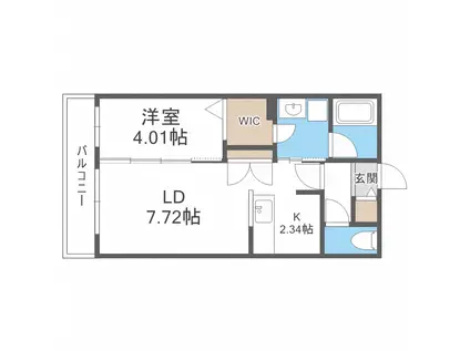 アルファスクエアS17(1LDK/4階)の間取り写真