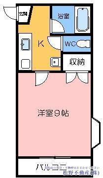 ハイム625(1K/1階)の間取り写真
