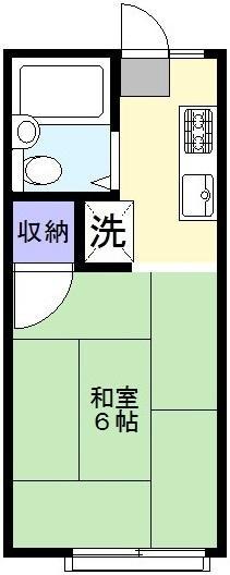 キャッスルハイツ古沢(ワンルーム/1階)の間取り写真