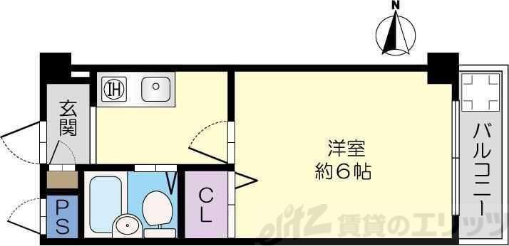 林泉第2ビル(1K/3階)の間取り写真