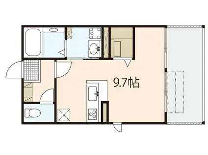 BLOSSOM東雲(ワンルーム/2階)の間取り写真