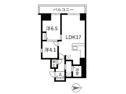 シティコート目黒(1LDK/3階)の間取り写真