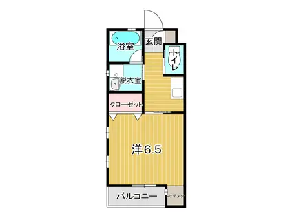 ノースコート(1K/1階)の間取り写真