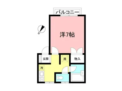 アーブルベール(1K/2階)の間取り写真