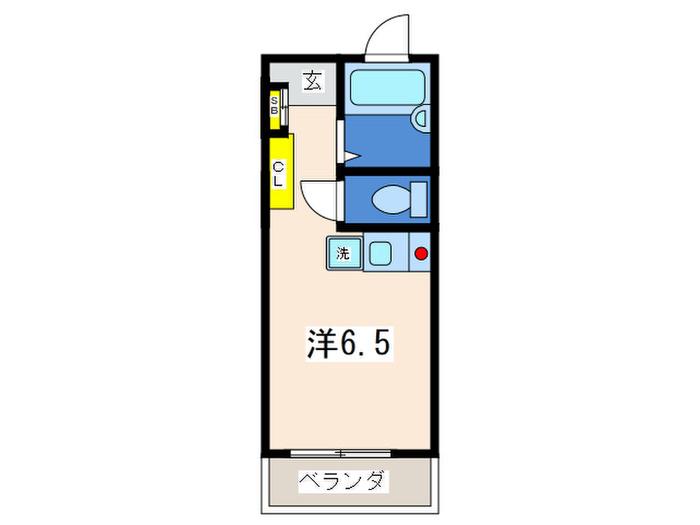 リリカル戸塚(ワンルーム/1階)の間取り写真