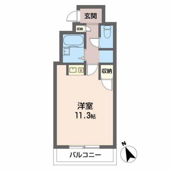 ステーションビラKIII(ワンルーム/11階)の間取り写真