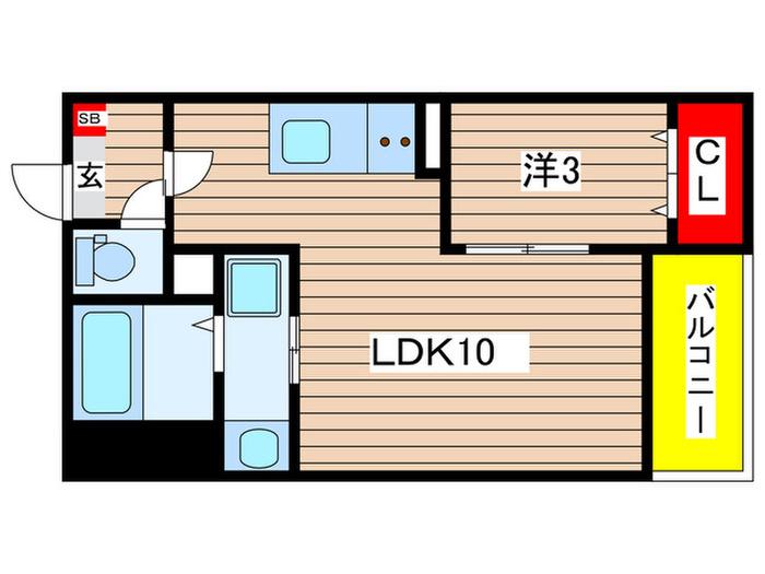 JACK MIYOSHII(1LDK/1階)の間取り写真
