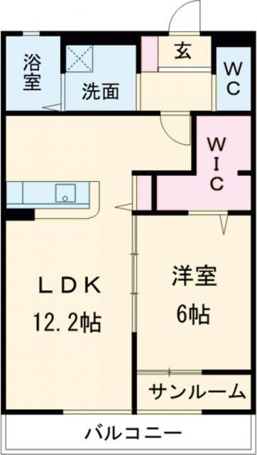 スプランドゥール(1LDK/1階)の間取り写真