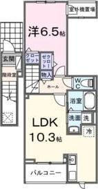 ヴィラ グレイスB(1LDK/2階)の間取り写真