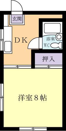 梅園ケンライズ(1K/1階)の間取り写真