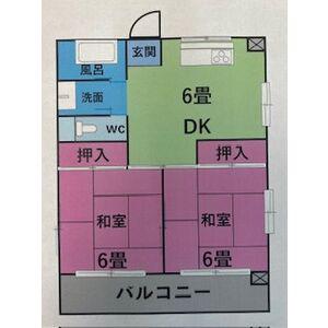 ララ トップ 本山 B(2DK/3階)の間取り写真