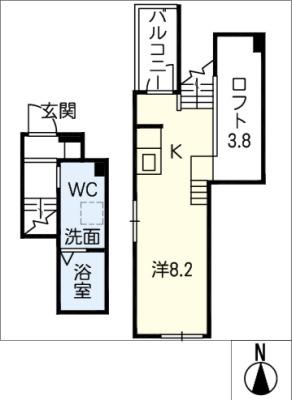 PURA VIDAナゴヤドーム前(1K/2階)の間取り写真