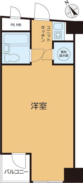 スターコート日本橋(1K/7階)の間取り写真
