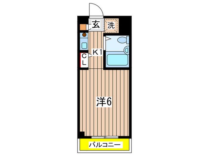 ベルテックス日吉(1K/1階)の間取り写真