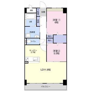 BONHEUR・CLE(2LDK/3階)の間取り写真