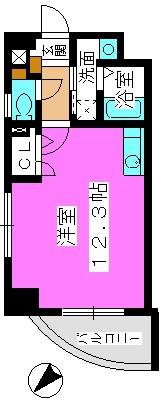 スーペリアニューハイム薬院(ワンルーム/4階)の間取り写真