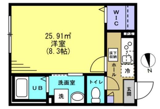 CS千住新橋(1K/1階)の間取り写真