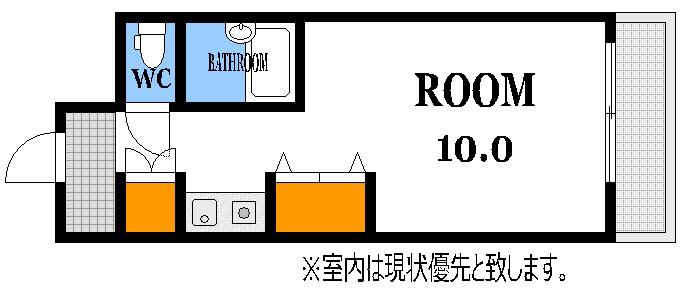 広瀬北ビル(1K/4階)の間取り写真