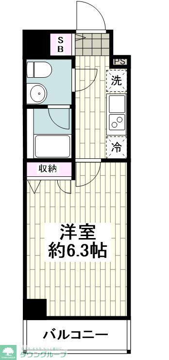 SHOKEN RESIDENCE 横浜生麦1(1K/4階)の間取り写真