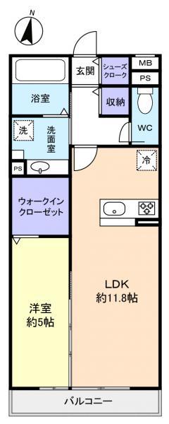 サンボナール(1LDK/3階)の間取り写真
