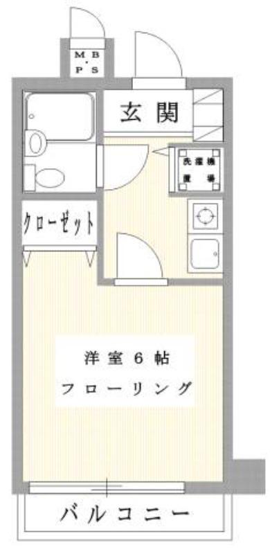 ライオンズプラザ三鷹駅前(ワンルーム/6階)の間取り写真