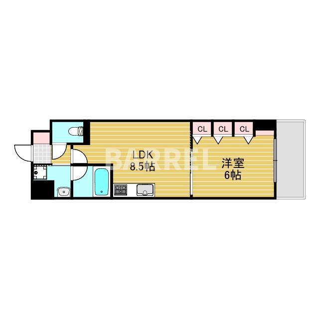 エトワール新大阪(1LDK/7階)の間取り写真