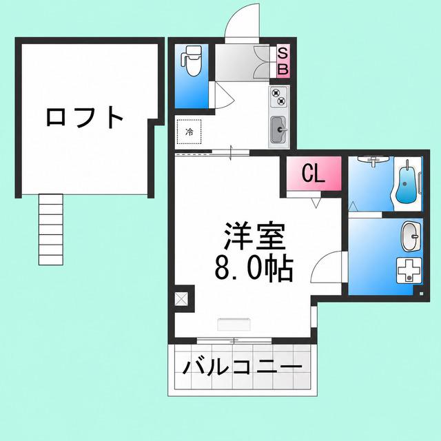 RIHITO堺(1K/5階)の間取り写真