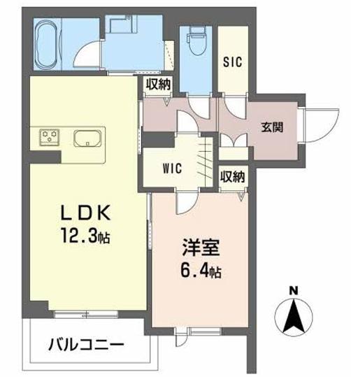 リベルテ(1LDK/3階)の間取り写真