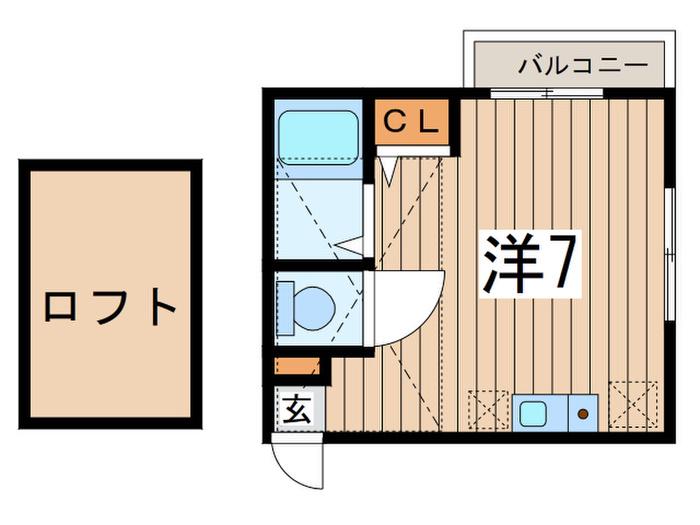 スクウェア二俣川(ワンルーム/1階)の間取り写真