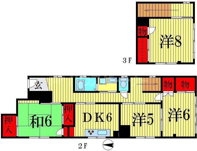 ソラナ錦糸町(4DK/2階)の間取り写真