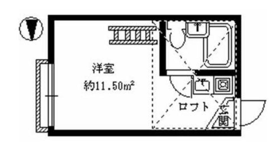 VIP富士見台(ワンルーム/1階)の間取り写真