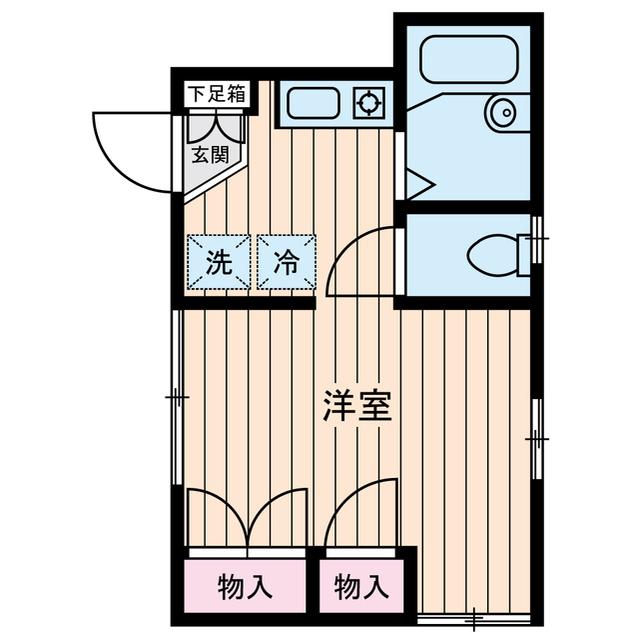 セードルM(ワンルーム/2階)の間取り写真