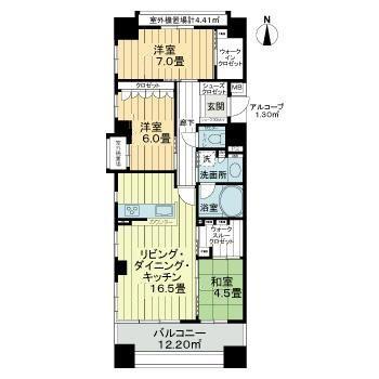 サーパス高崎栄町(3LDK/3階)の間取り写真