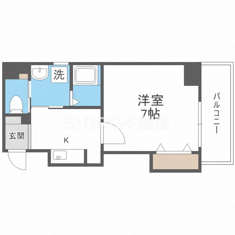 テラスレジデンス梅田東(1K/7階)の間取り写真