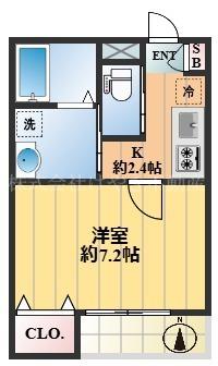 ファーストメゾン(1K/3階)の間取り写真
