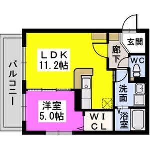 レスピーザ曙(1LDK/3階)の間取り写真