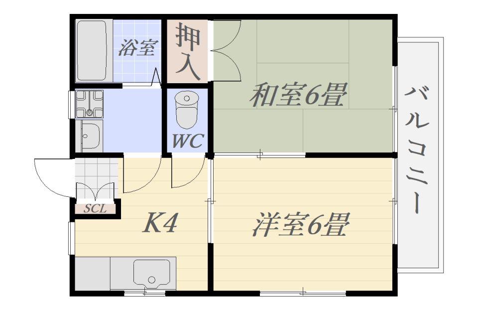 メゾンCORO(2K/2階)の間取り写真