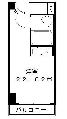 ステュディオ虎ノ門(ワンルーム/2階)の間取り写真