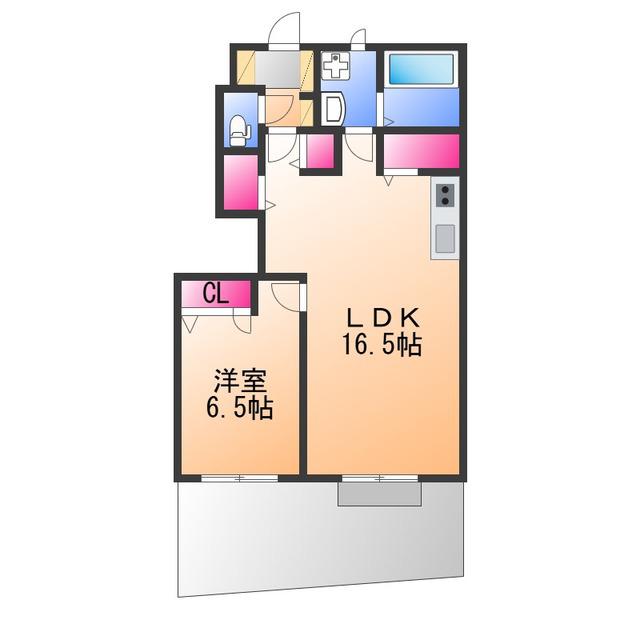 アリエント(1LDK/1階)の間取り写真