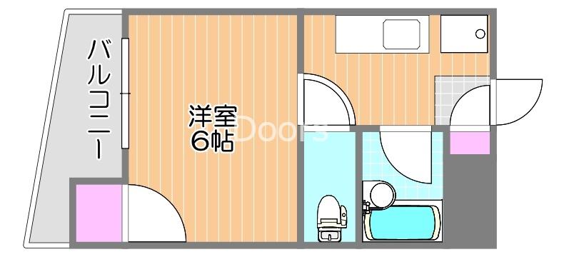 EXE COURT番町(1K/6階)の間取り写真