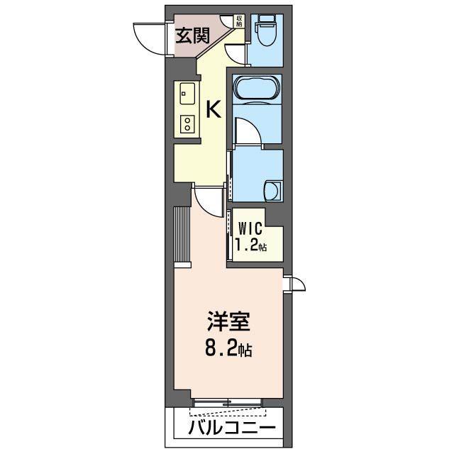 エミネンスゲン(1K/3階)の間取り写真