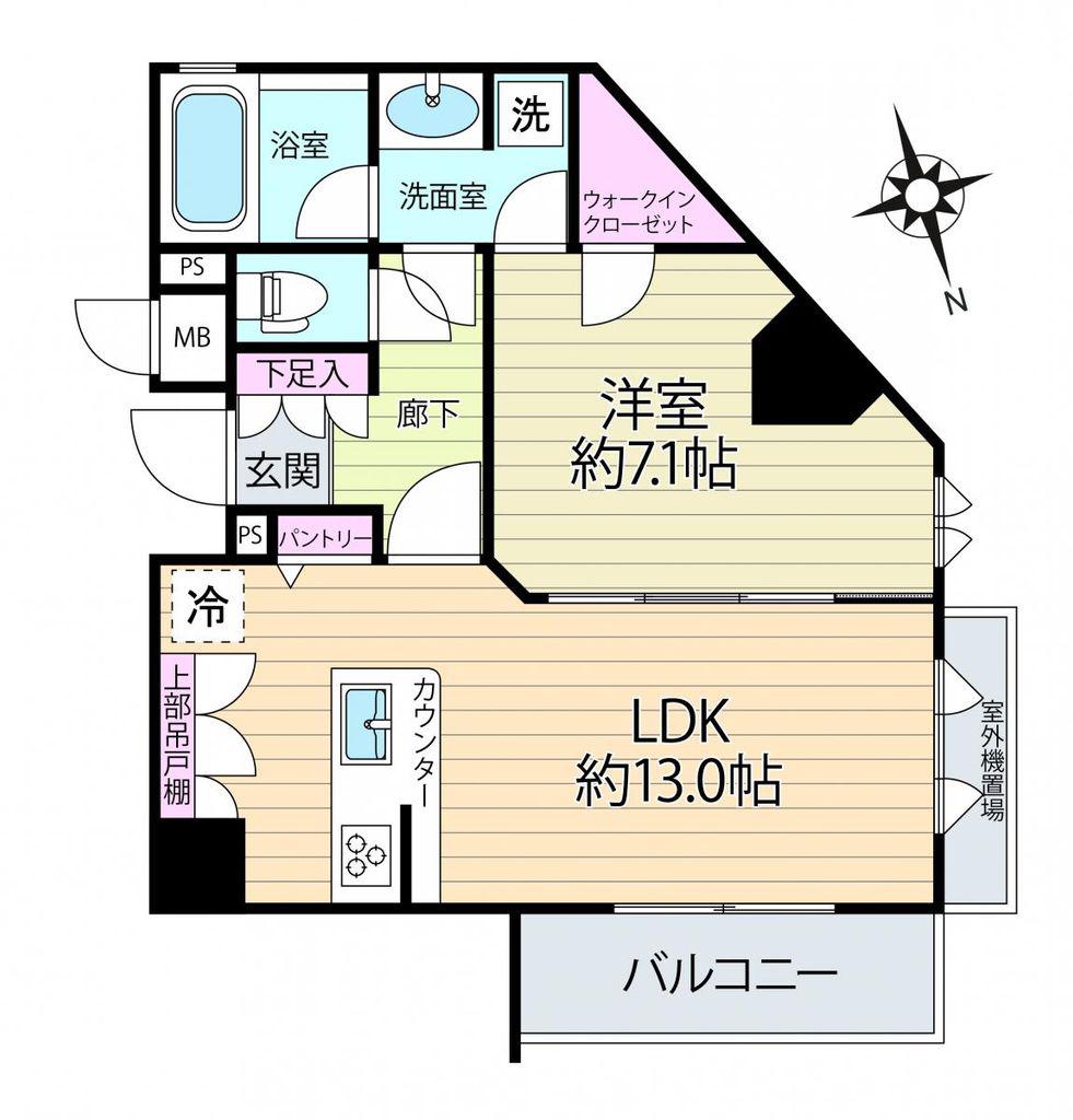 グランシティみなとみらい(1LDK/2階)の間取り写真